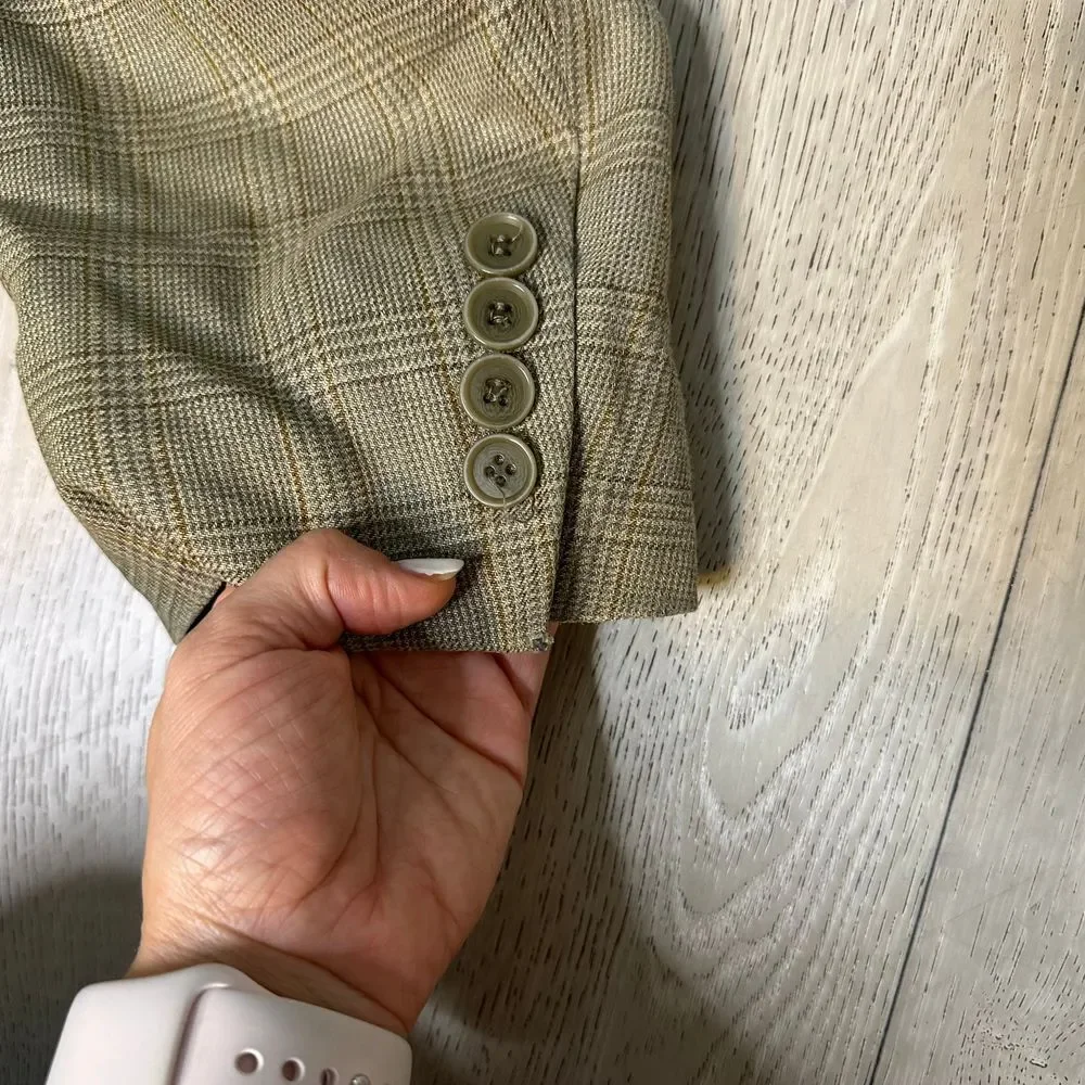 Gianfranco Ruffini‎ Classic Glen Plaid Blazer Professional Business Suit Jacket